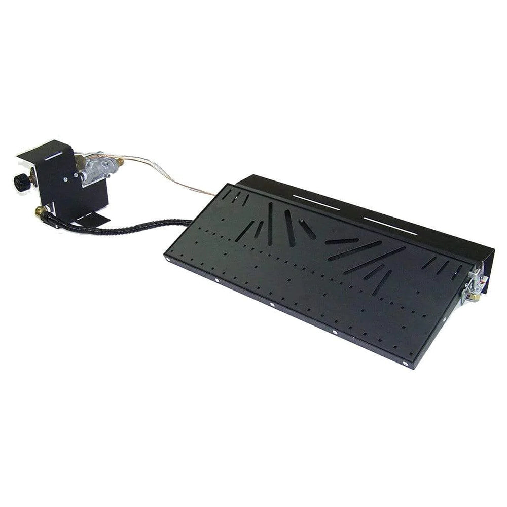 Vented gas burner system kit with control box and attached cables