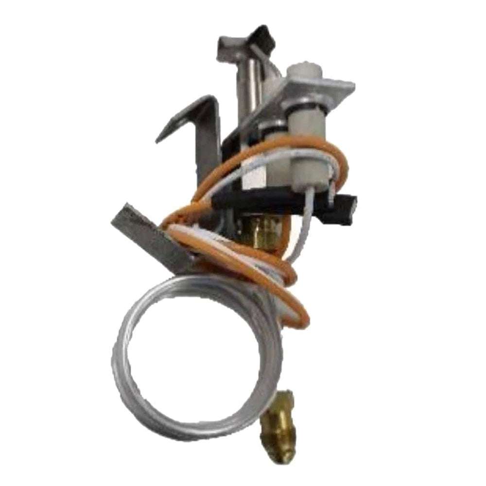 Metal pilot and igniter assembly with wiring harness and brass tip