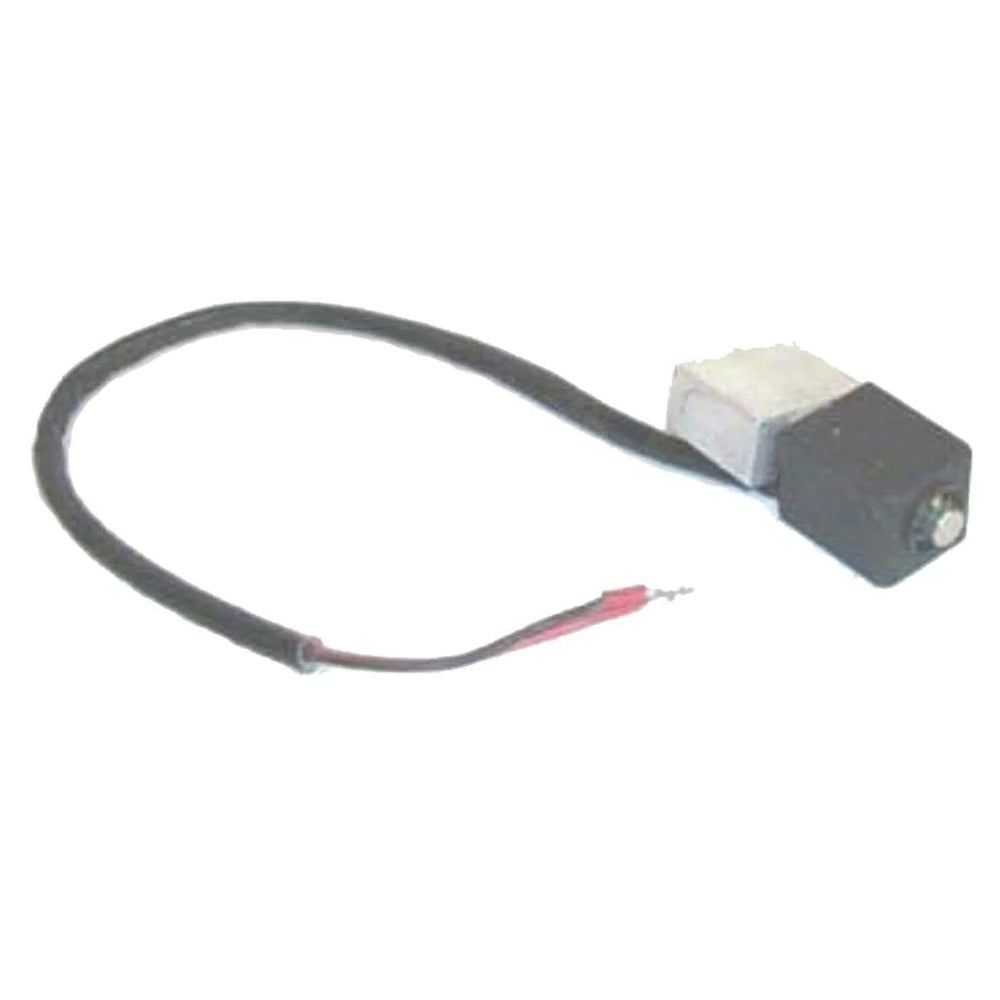 Gray wire-connected safety pilot control block with metal terminal and red/black leads