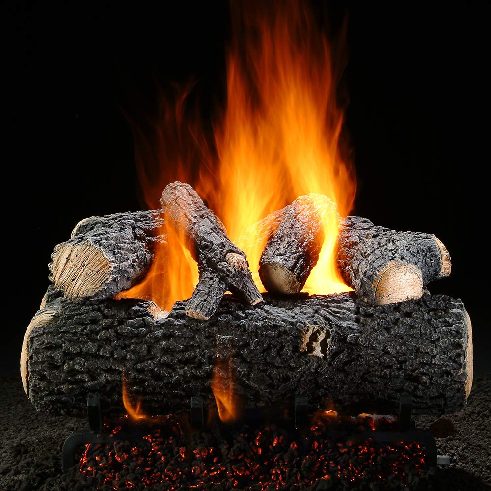 Hargrove Grand Oak See-Through Shallow Vented Gas Log Set with System 4 Burner, Propane Specialized (HGGOSSS-S4B)