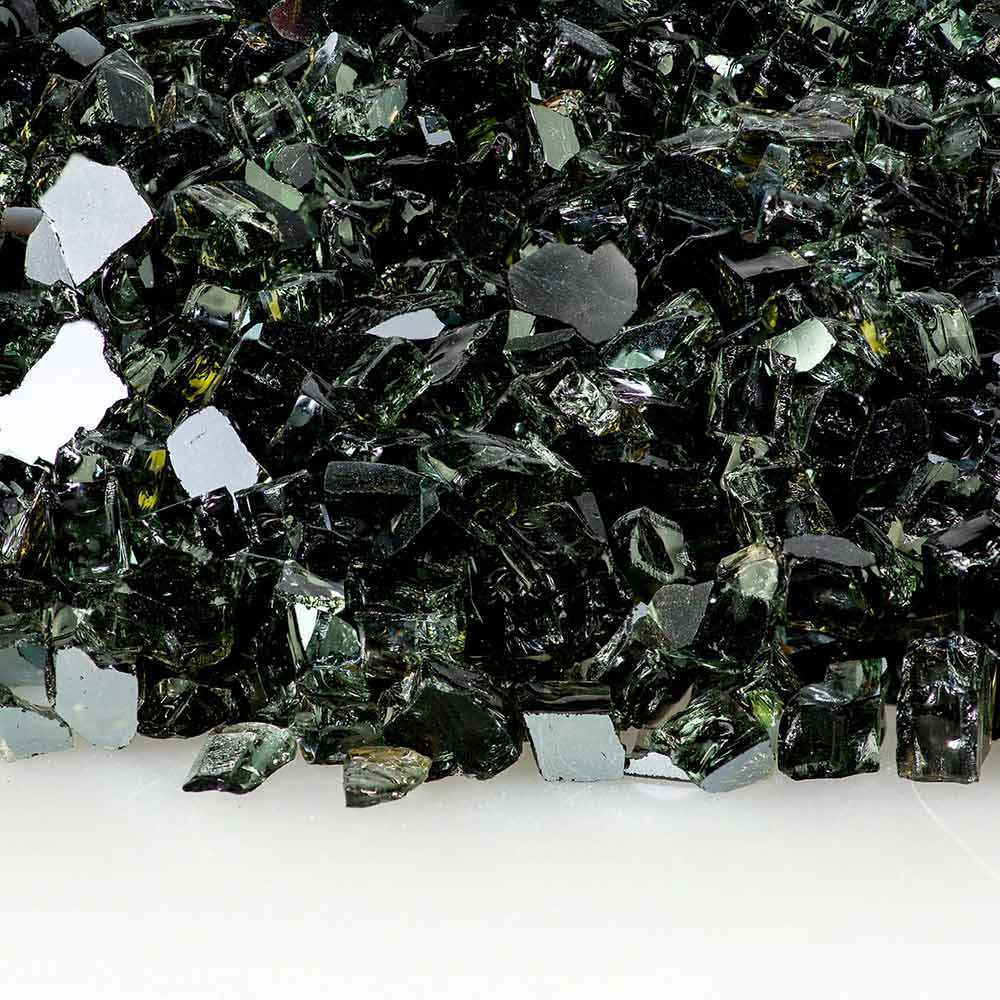 Hargrove 1/2-Inch Midnight Black Reflective Fire Glass, 10-Pounds