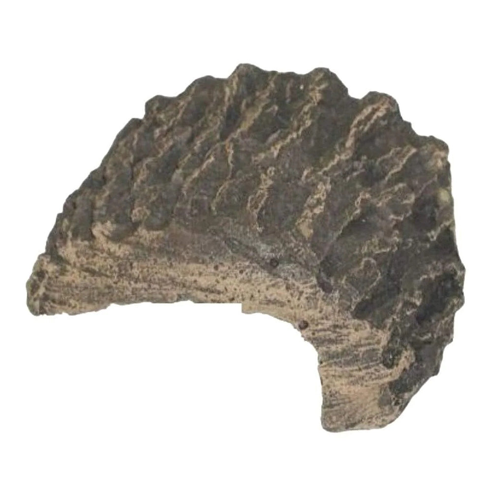 Concrete heat shield, irregular dark gray and brown piece