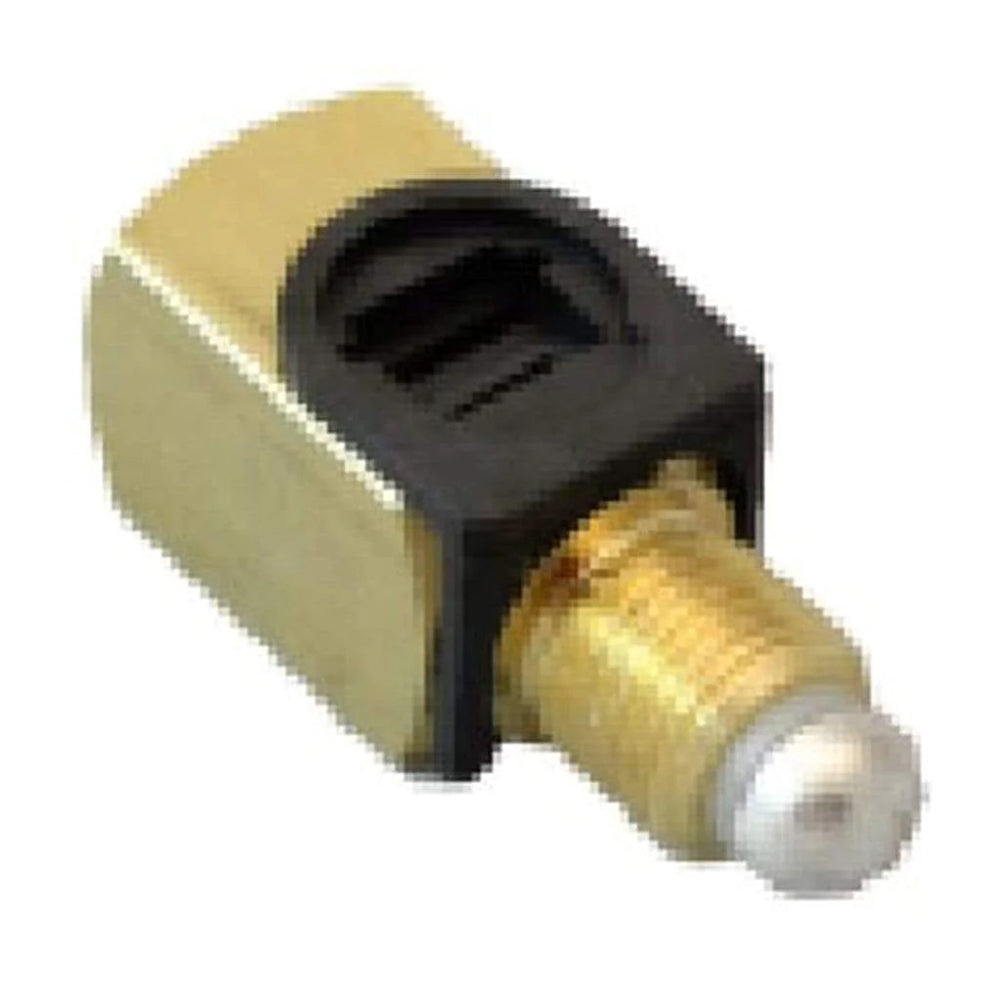 Brass interrupter block with black end cap and metal contact pin