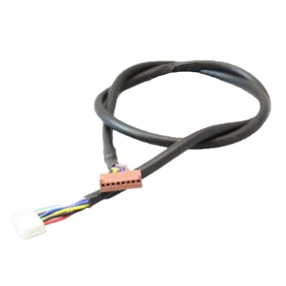 Wire harness with multicolored wires and rectangular connector plug