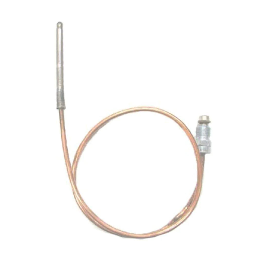 Thermocouple lead wire with metal probe rod, copper cable, and threaded connector
