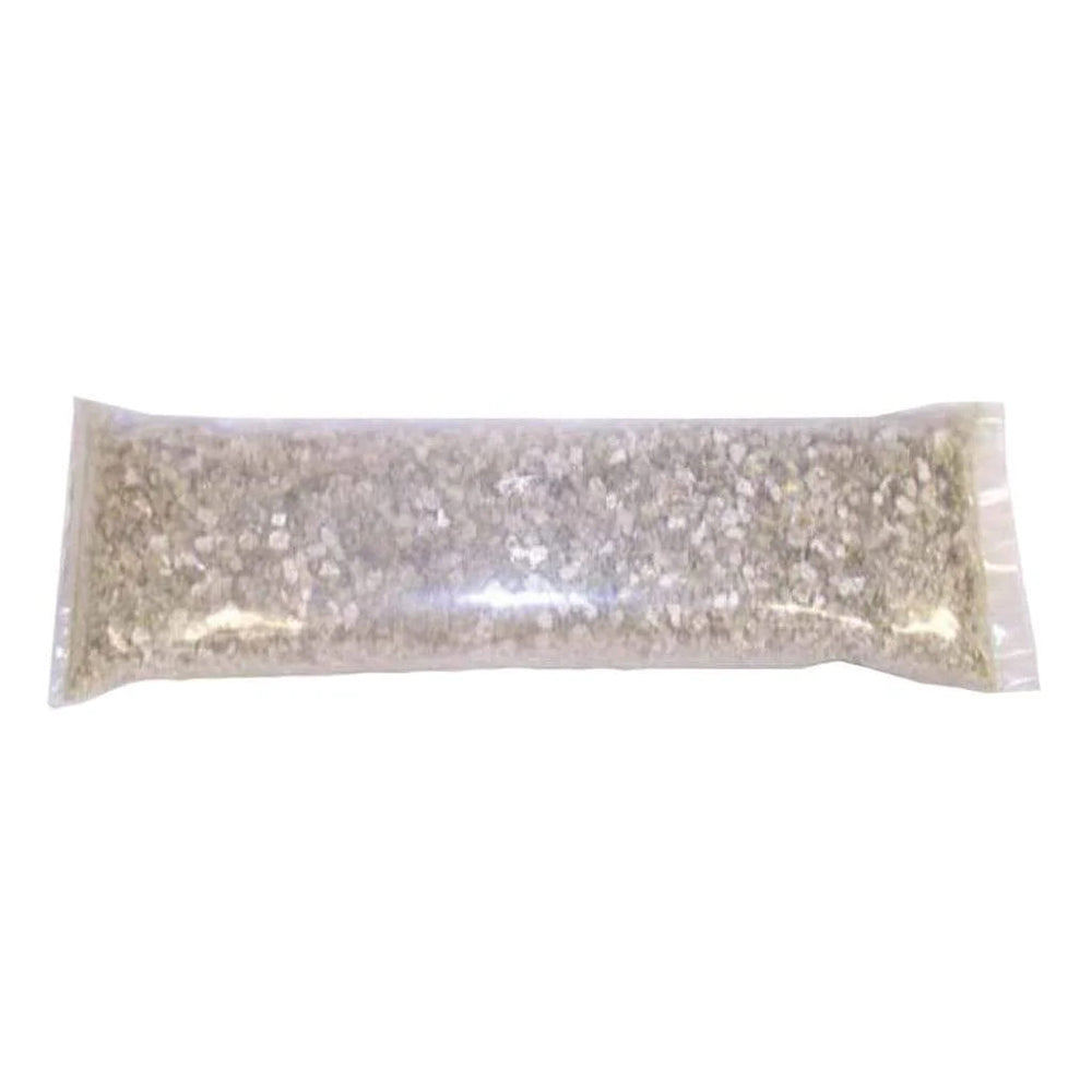 Vermiculite soil amendment in clear bag, 1 lb, gray and tan granular material