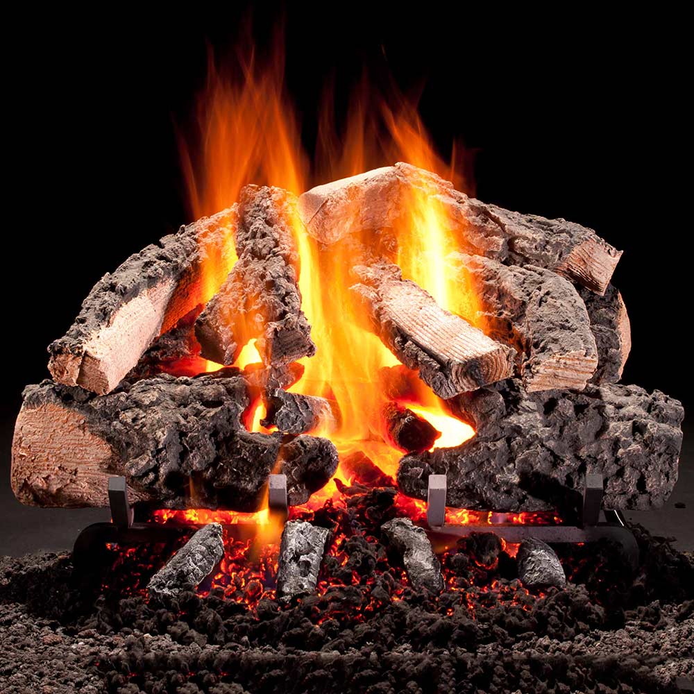 Hargrove Woodland Timbers Vented Gas Log Set w/ ANSI – Fireplaces