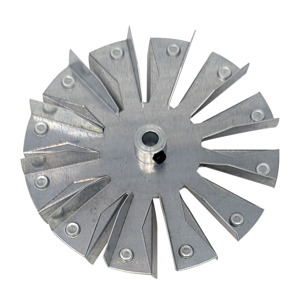 Metal replacement double paddle blade assembly with central hub and multiple blades