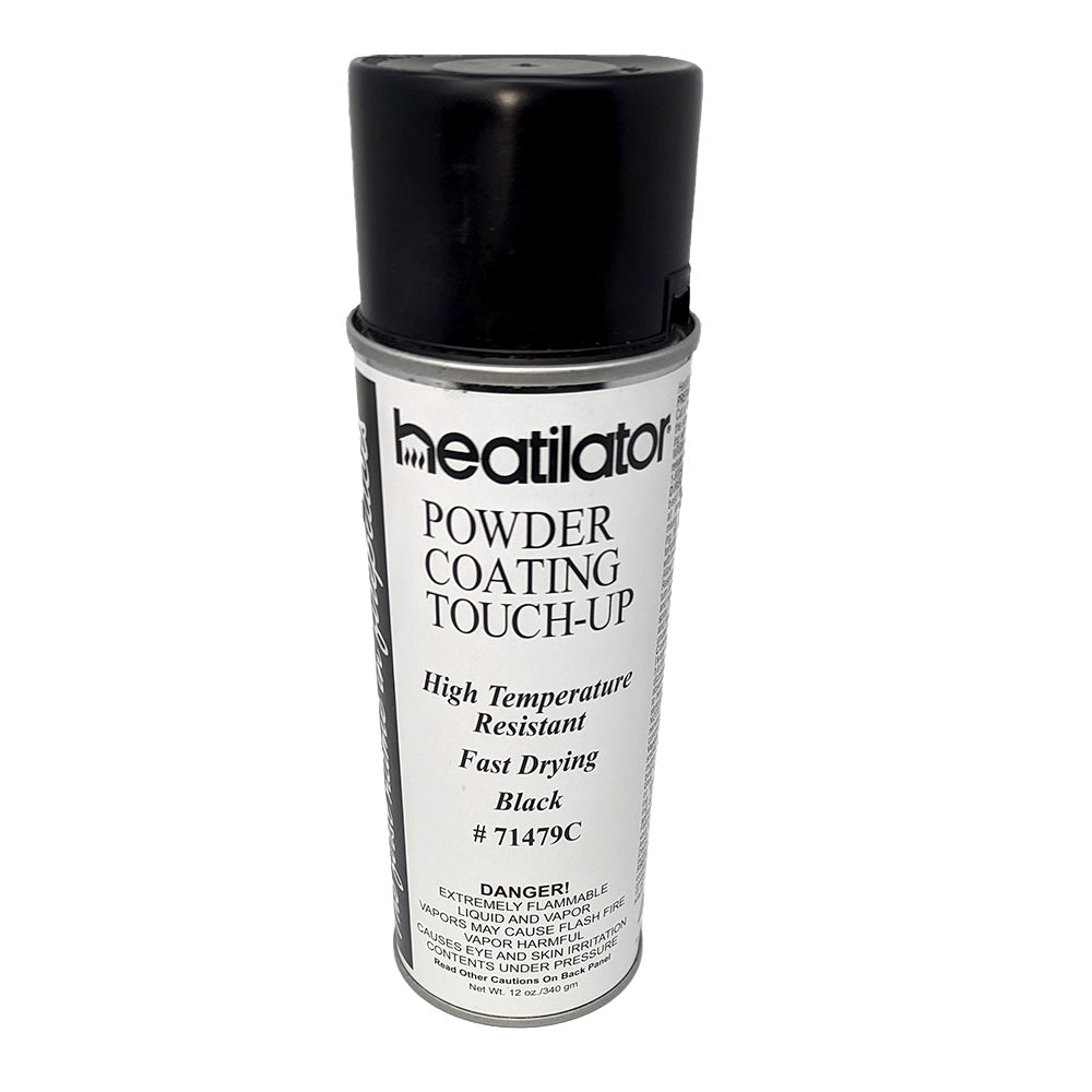 Gloss black aerosol paint spray can for powder coating touch-up, high temperature resistant