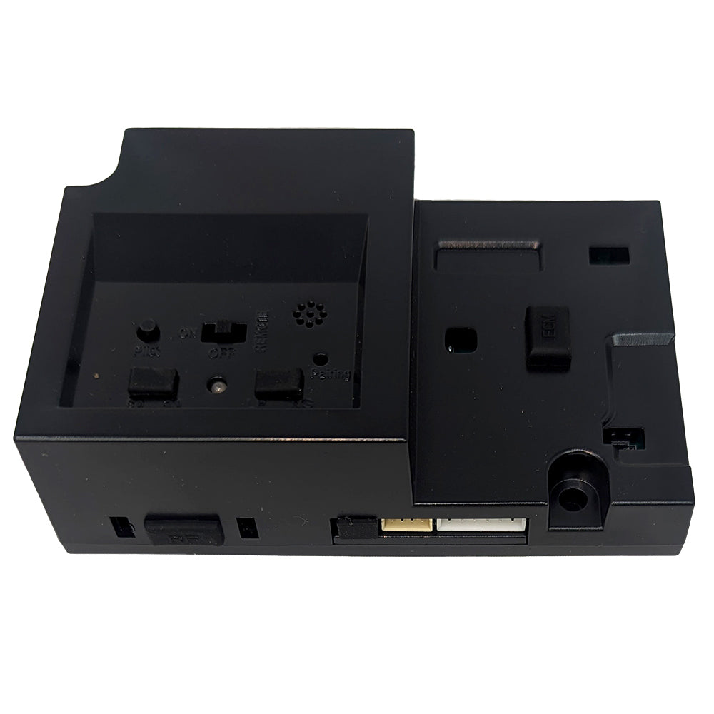 Replacement IFT control module with multiple ports and mounting tabs, dark plastic housing