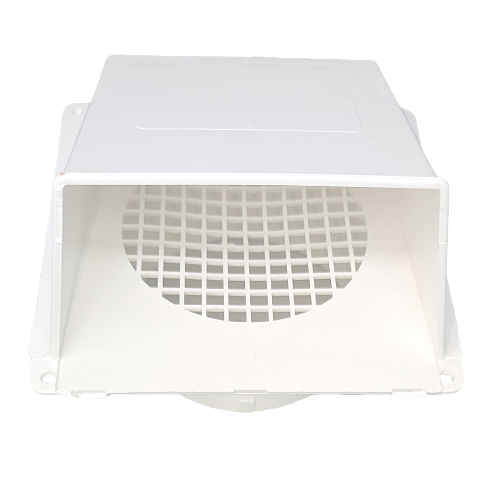 Replacement air shield cover with round vent and white grille panel