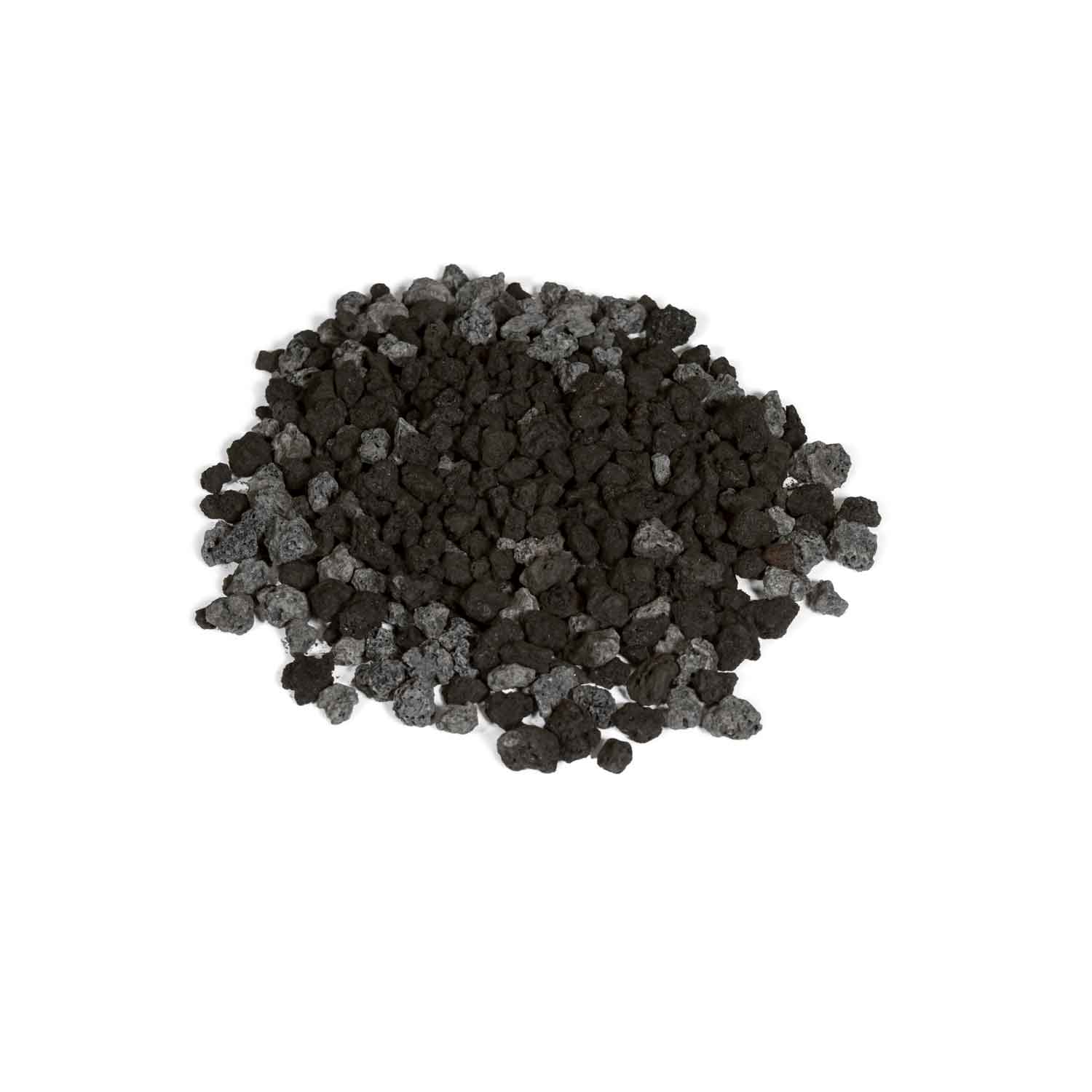 Black granules pile of small gravel-like stones