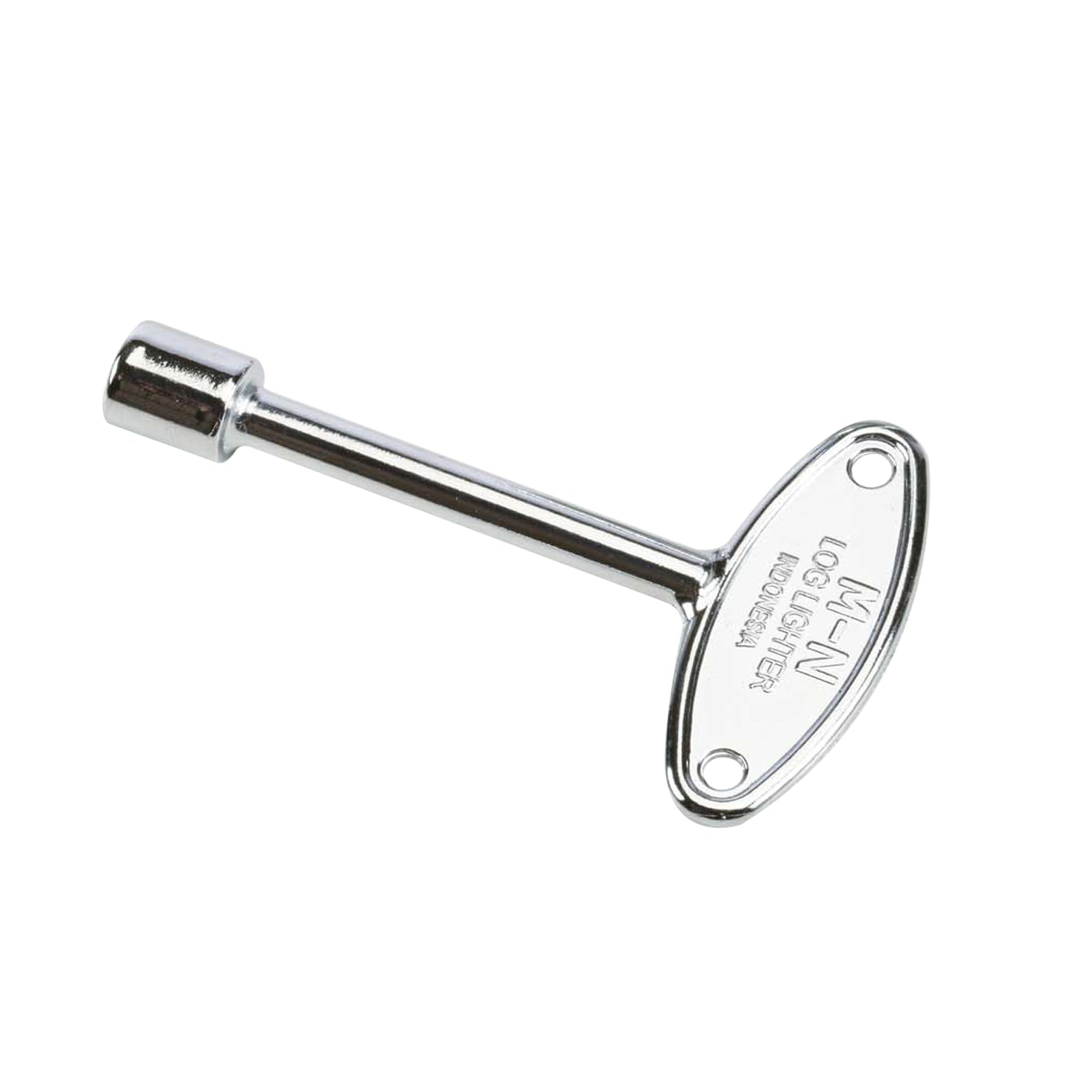 Universal valve key, 3-inch polished chrome handle, fits 1/4 and 5/16 sockets.