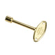 Universal valve key, 3-inch polished brass handle, fits 1/4 and 5/16 sockets.