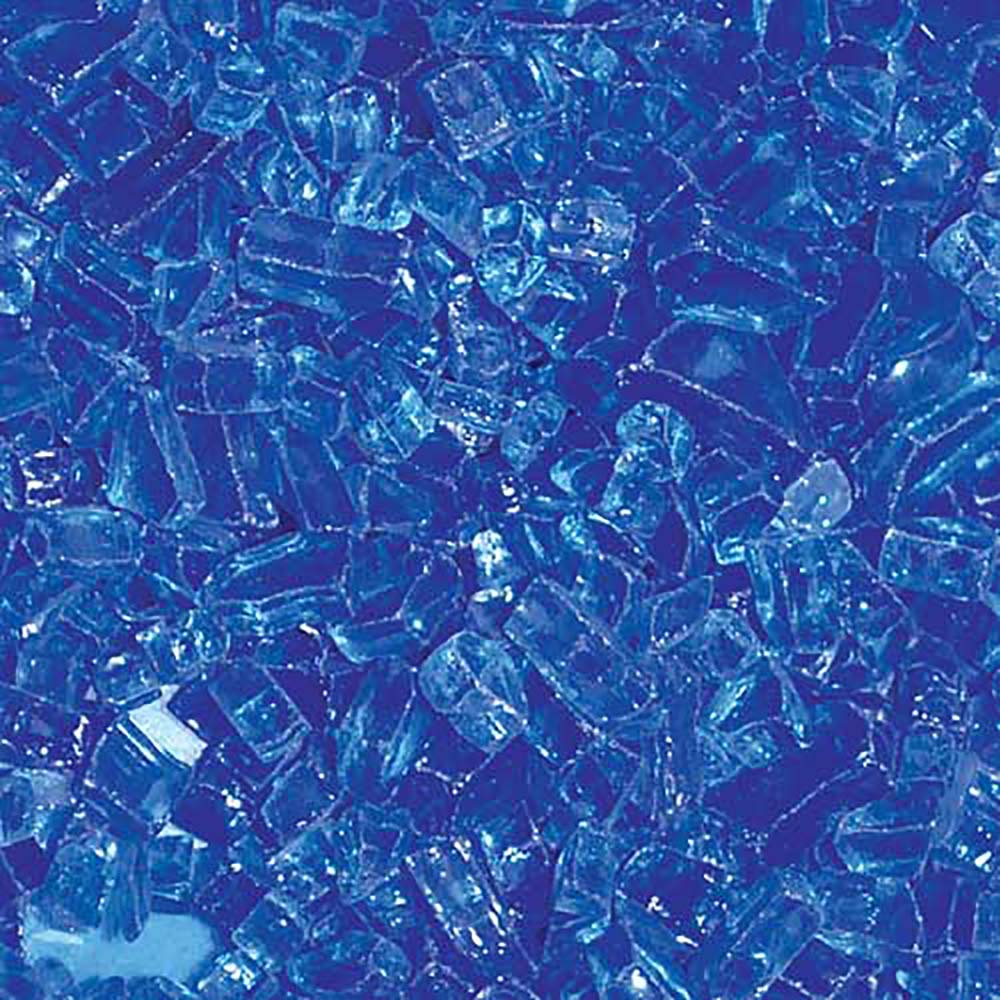 Cobalt blue decorative fire glass, small 1/4-inch pieces