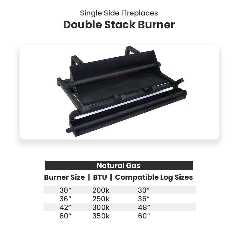Hargrove Kodiak Timbers Double Stack Vented Gas Log Set