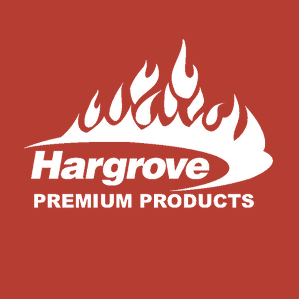 Hargrove Premium Products logo with flame and text badge