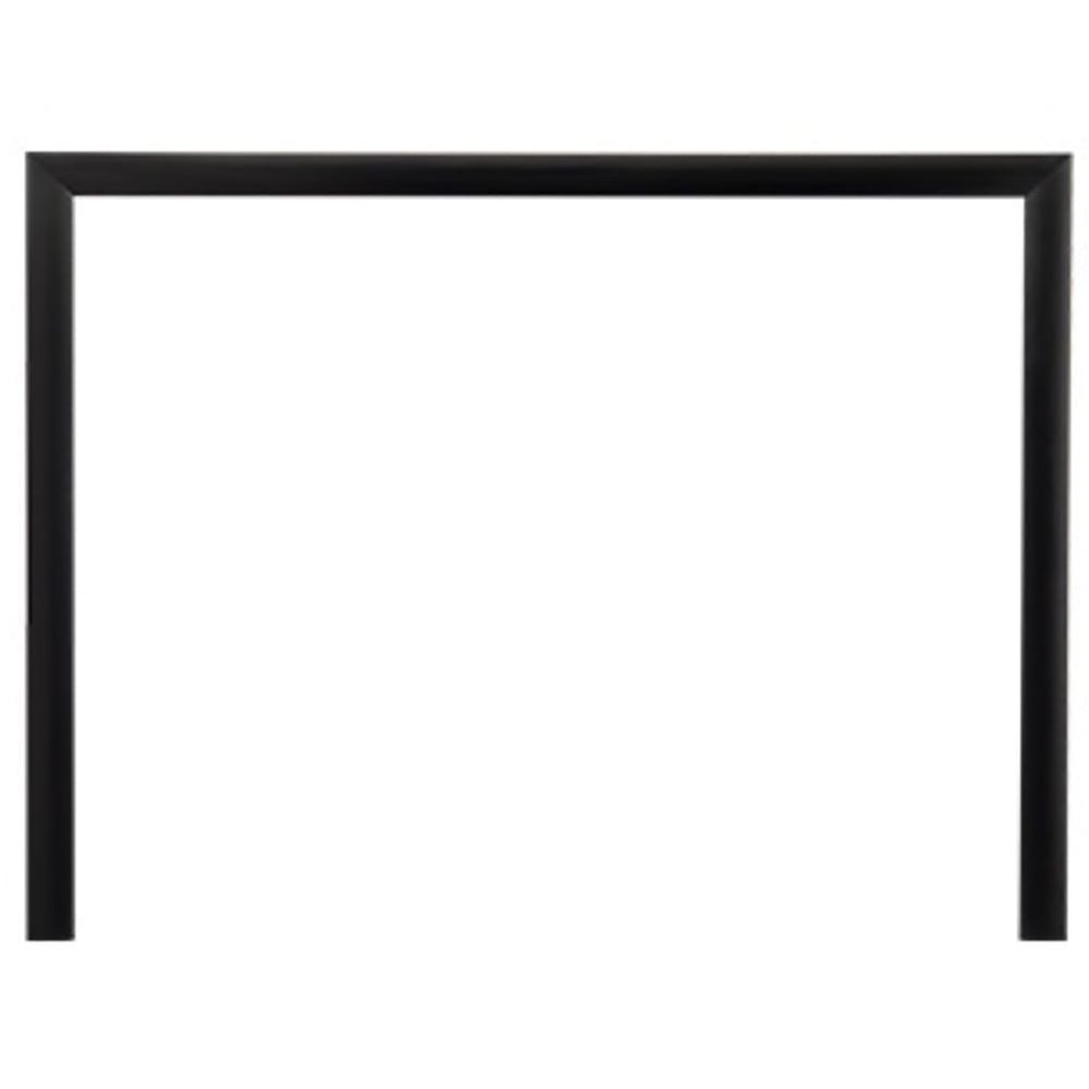 Black metal trim kit frame for a 42-inch fireplace opening