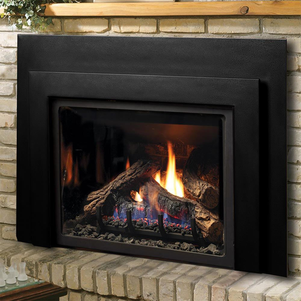 Kingsman 26in Clean View DV Gas Fireplace Insert w/ Media