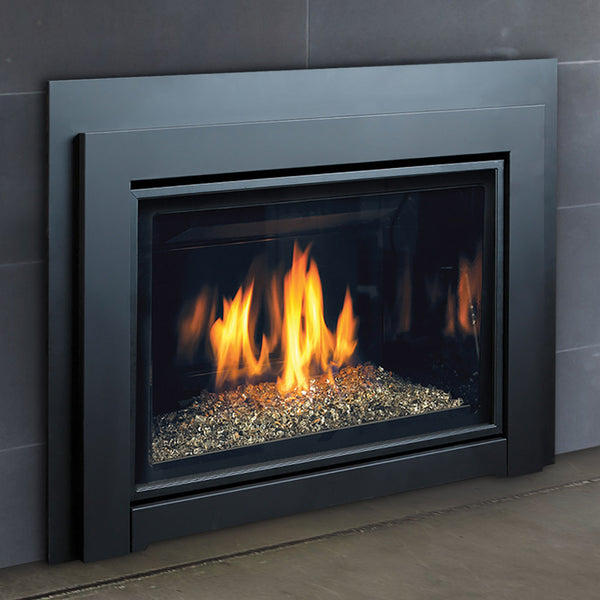 Kingsman 34in Clean View DV Gas Fireplace Insert w/ Media