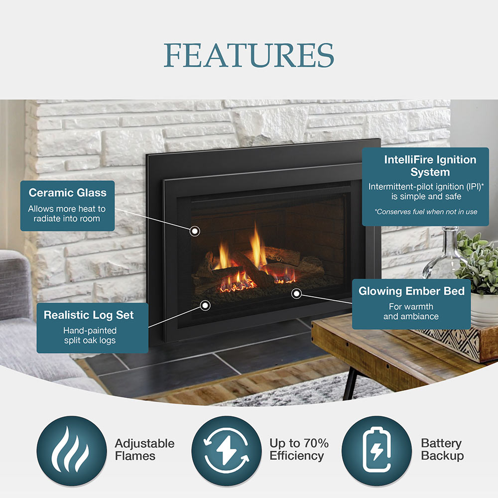 Majestic JASPER30IN Jasper 30-Inch Direct Vent Gas Insert
