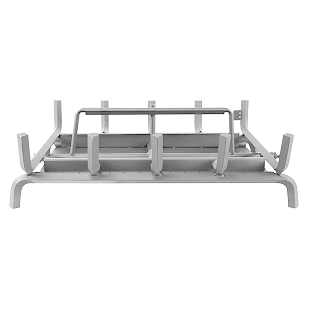 Stainless steel double-sided jumbo burner system with front support rails