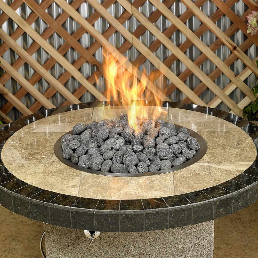 American Fire Glass Gray Lava Stone, 20 pounds, Medium 1-2 Inch
