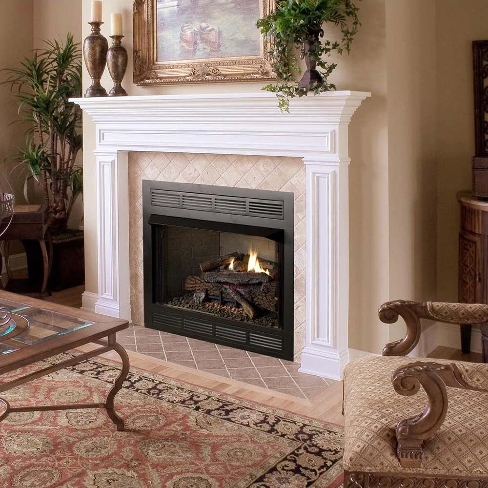 Superior LBGBM Vent-Free Concrete Boulder Mountain Gas Log Set