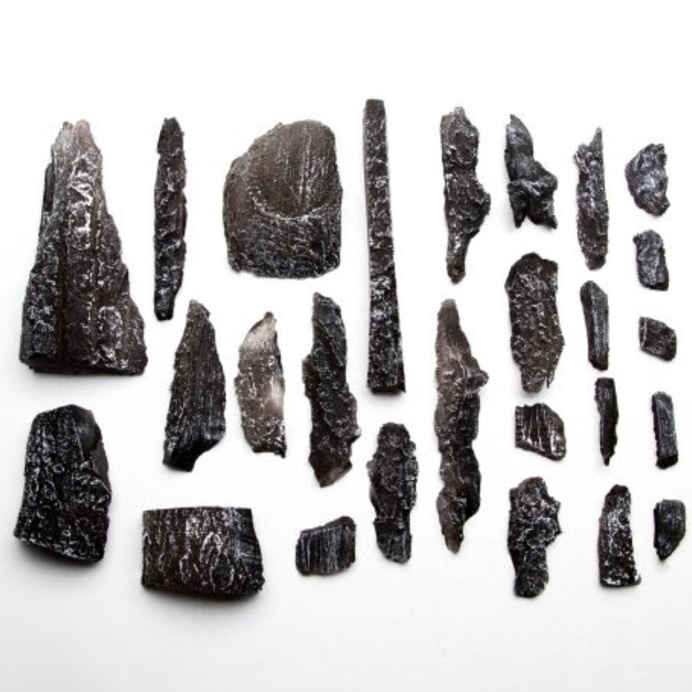 Amantii small dark log chips assortment of irregular pieces for fire feature