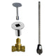 Universal log lighter with straight ball valve, key and brass valve body, chrome control