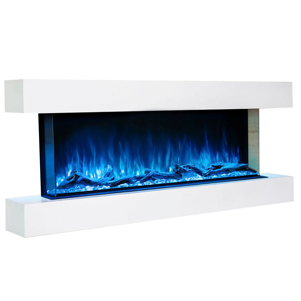 Modern Flames LPM-6816-WMC Landscape Pro Multi 68-Inch Three-Sided Electric Fireplace with Wall Mount Mantel
