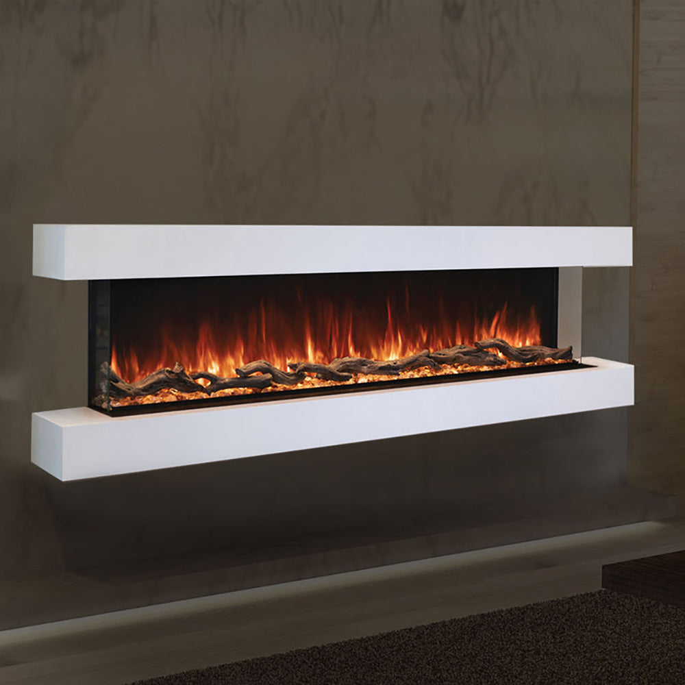 Modern Flames LPM-5616-WMC Landscape Pro Multi 56-Inch Three-Sided Electric Fireplace with Wall Mount Mantel
