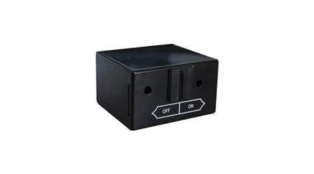 Black wired wall switch adapter with OFF/ON rocker switch