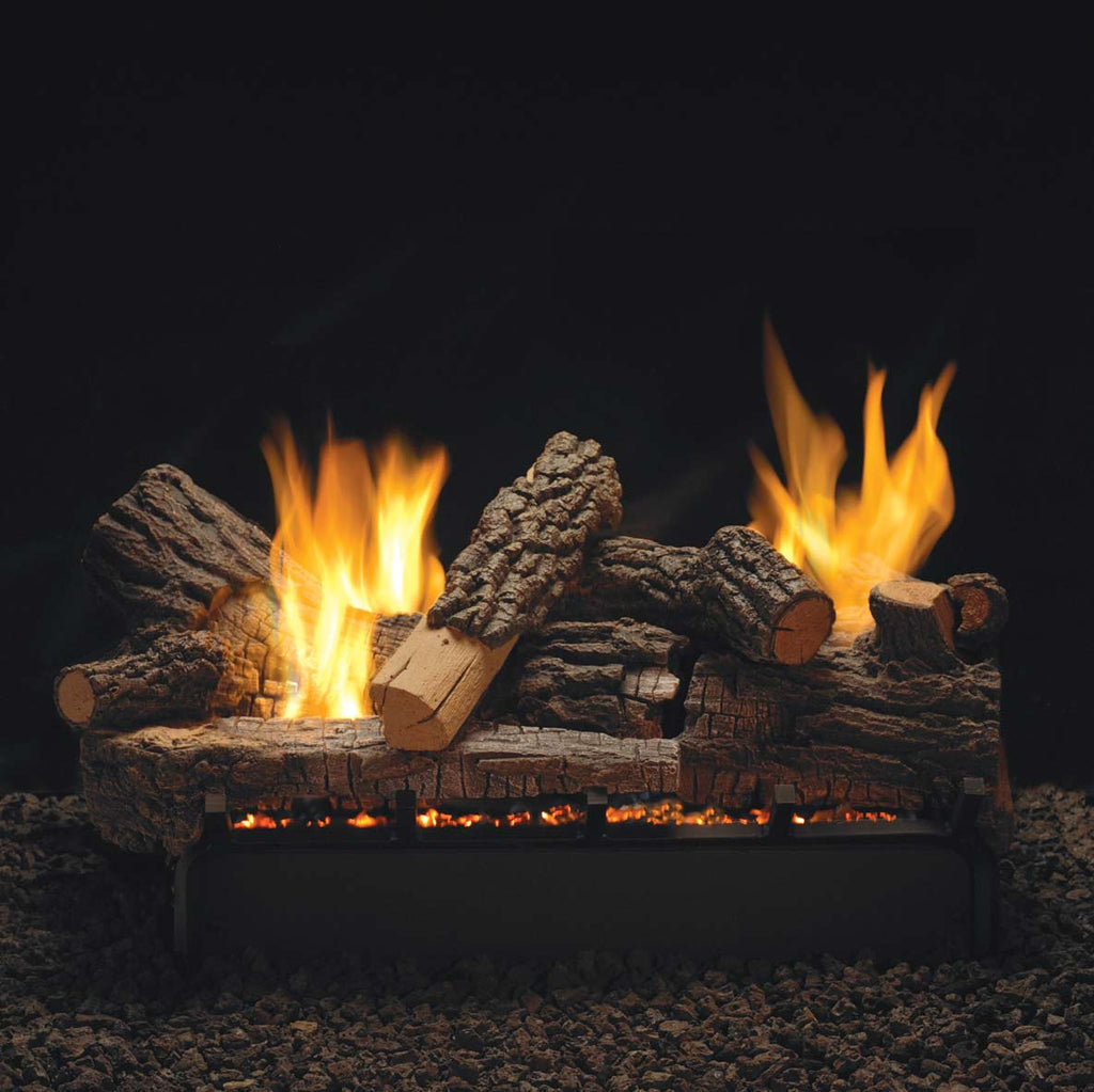 White Mountain Hearth LSUxxRR-Kit Refractory Rock Creek Multi-Sided Complete Fireplace Log Set