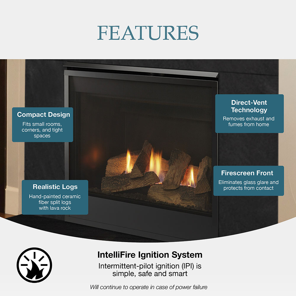 Majestic MERC32 Mercury 32-Inch Direct Vent Gas Fireplace