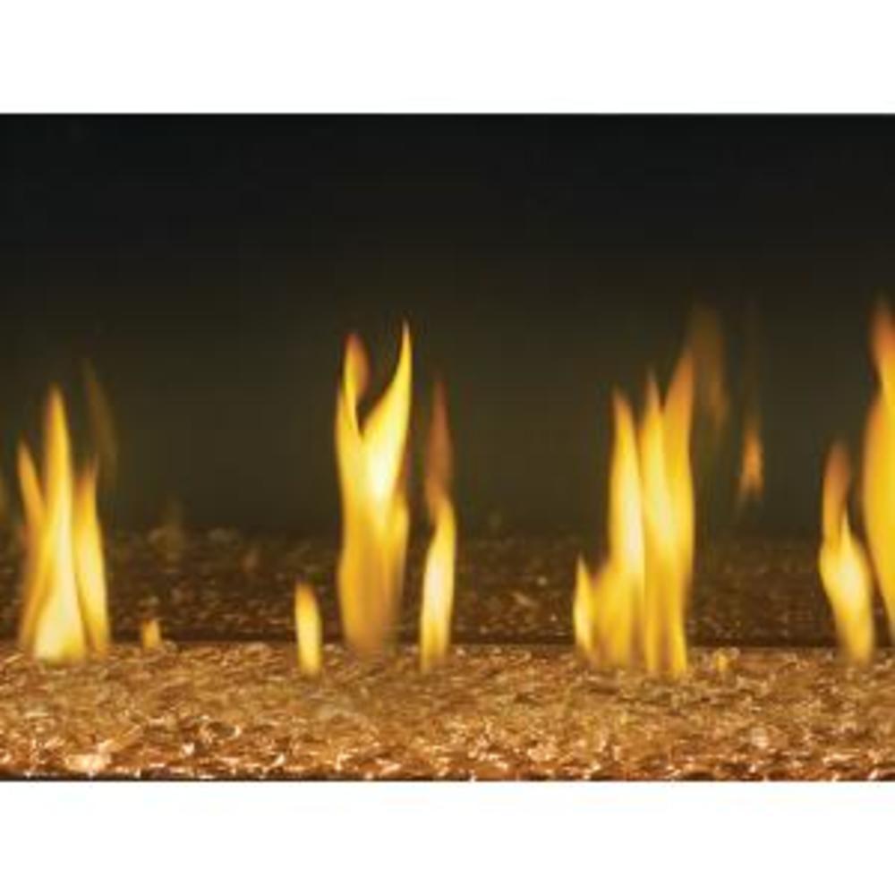 Fireplace flames on burning logs and embers