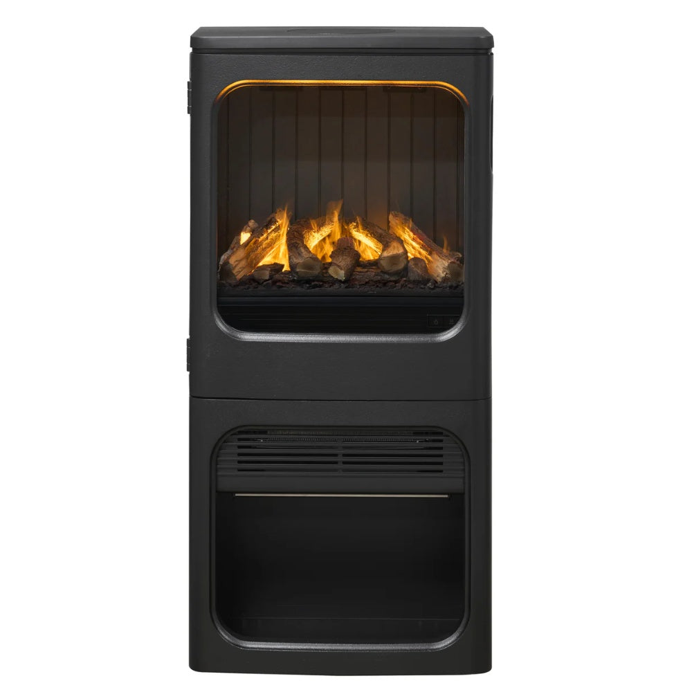 Dimplex water vapor stove with flame effect in front glass viewing window