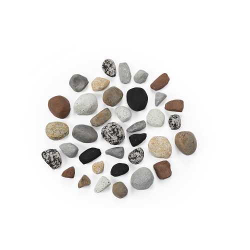 Napoleon Mineral rock kit with assorted stones in gray, black, tan, and brown