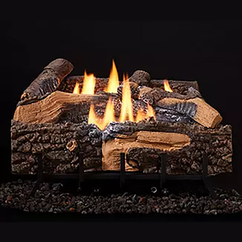 30-inch mezmer log set with faux wood logs and visible flames