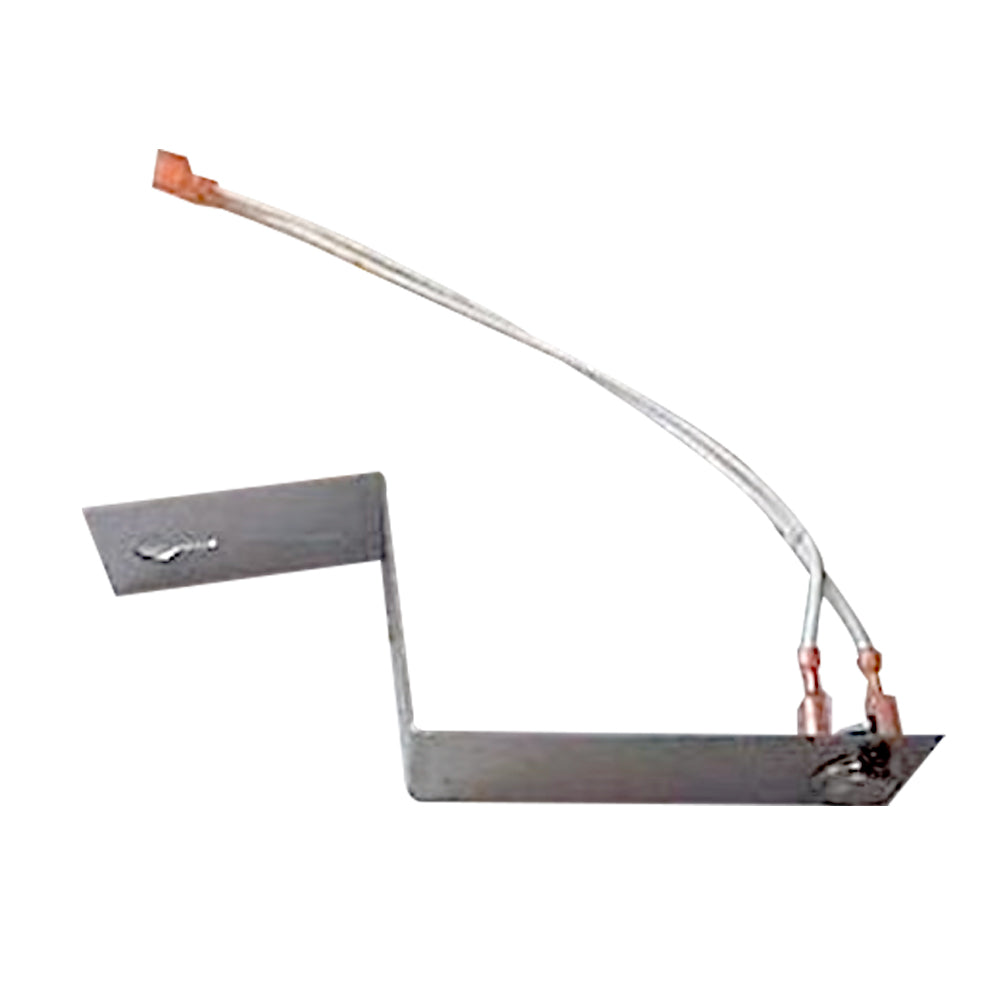 Gas fireplace thermostat sensor control with metal bracket and wiring leads