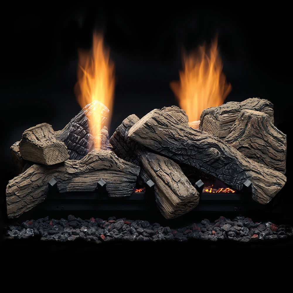 Monessen LSTF36-B Lo-Rider 36-Inch See-Through Vent-Free Firebox with Gas Log Set