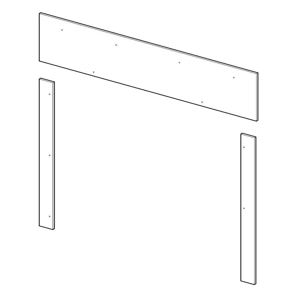 Non-combustible gas fireplace kit with top and two side metal panels