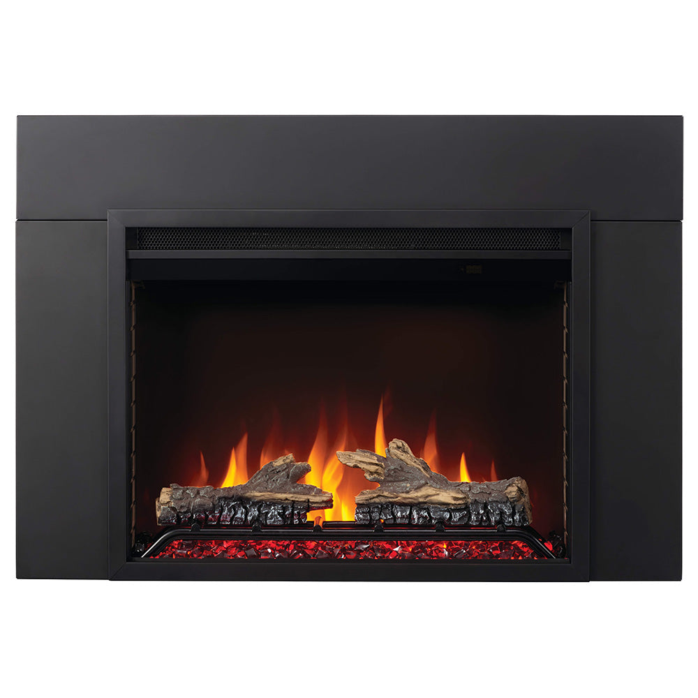 Napoleon Cineview 26-Inch Electric Fireplace Insert with Logs, Crystal Media, Remote & 5-Inch Surround