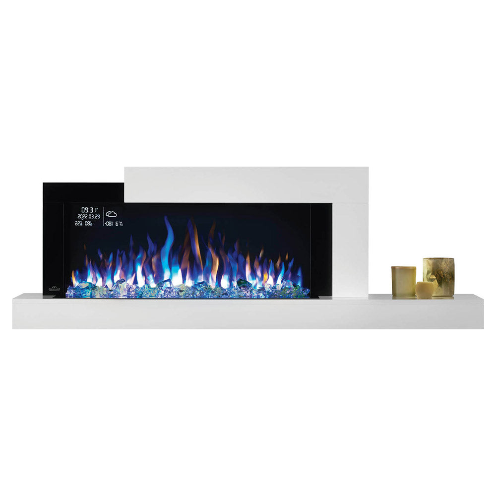 Napoleon Stylus Cara Elite Wall Mount Electric Fireplace with Remote and Wood Surround
