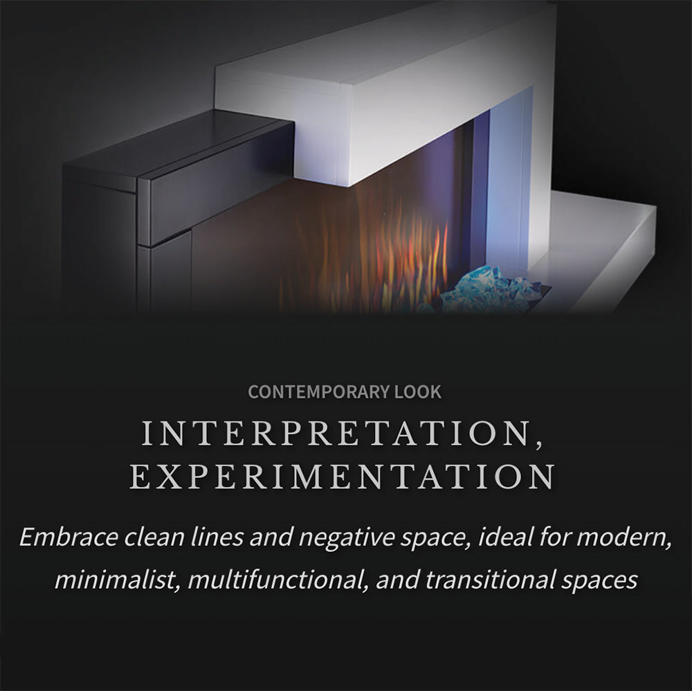 Napoleon Stylus Cara Elite Wall Mount Electric Fireplace with Remote and Wood Surround