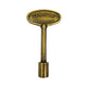 3-inch universal valve key, antique brass finish, Dante logo badge