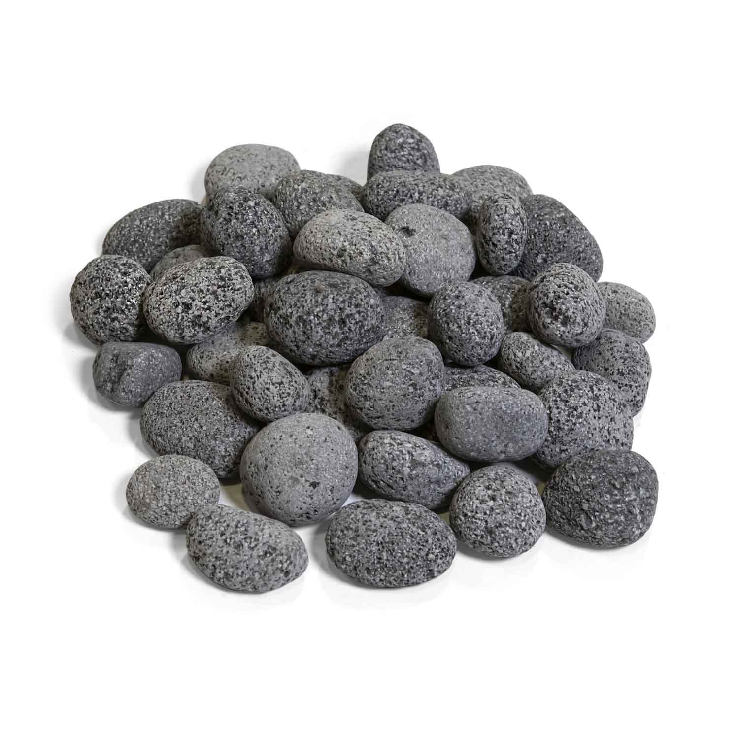 Lava pebbles, 1–2 inch, dark gray rounded stones
