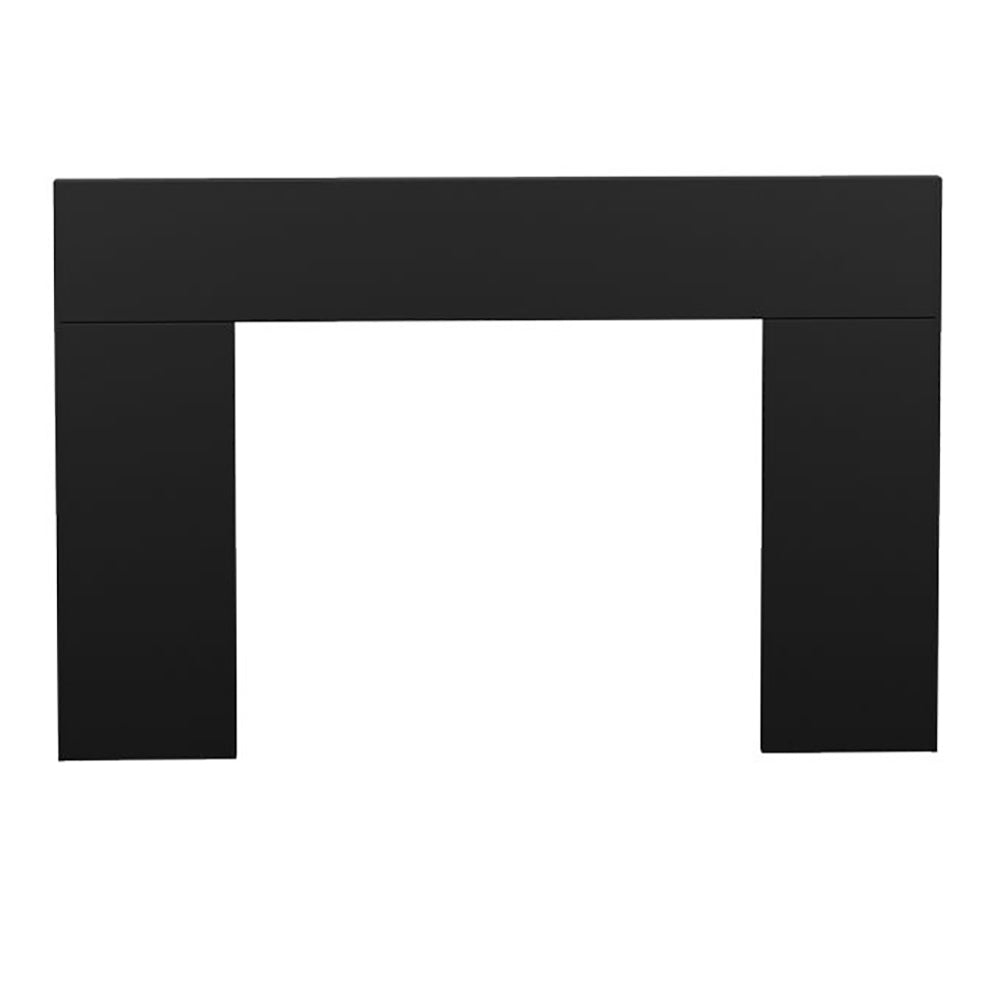 Osburn large black faceplate, rectangular with centered opening for a wood insert