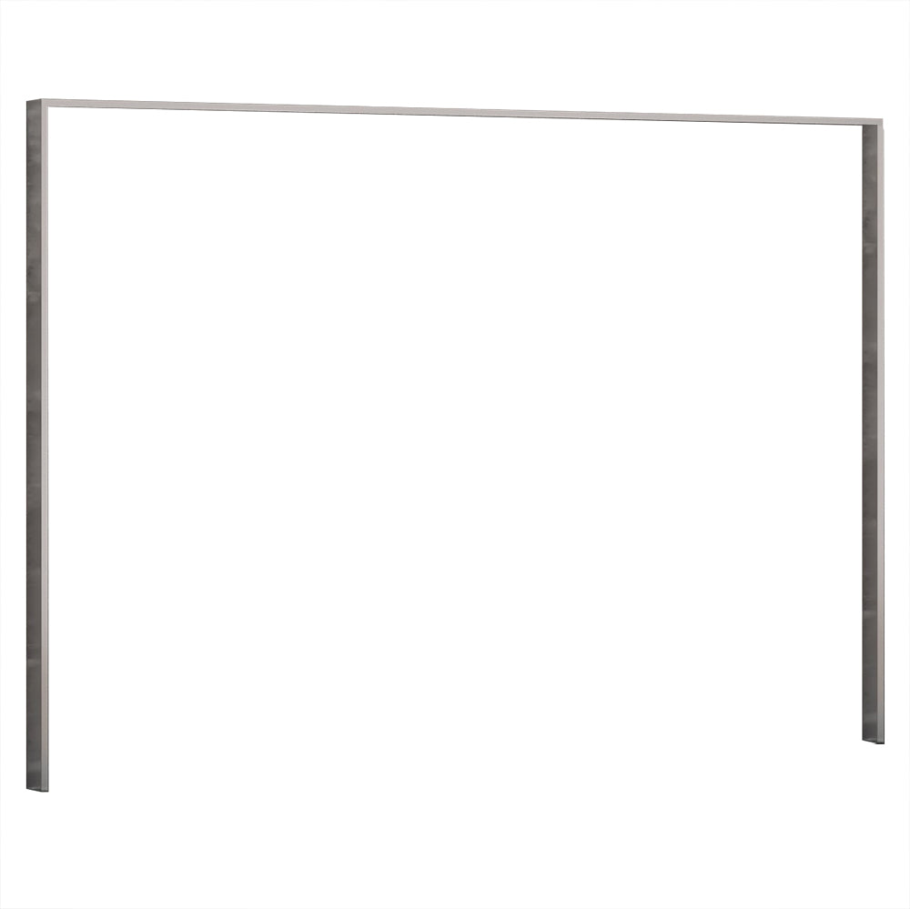 Brushed nickel faceplate trim kit with long vertical side pieces