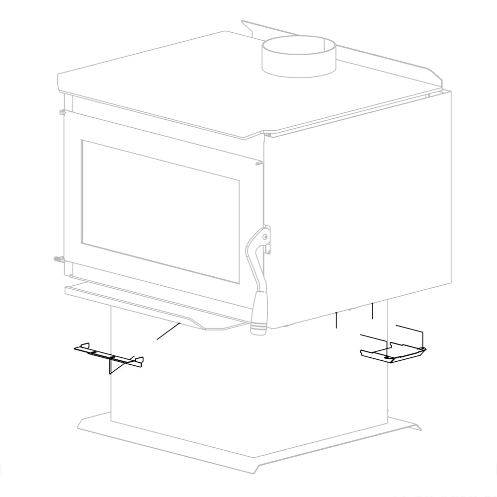 Outside air panel and channel kit with metal air channels and mounting hardware
